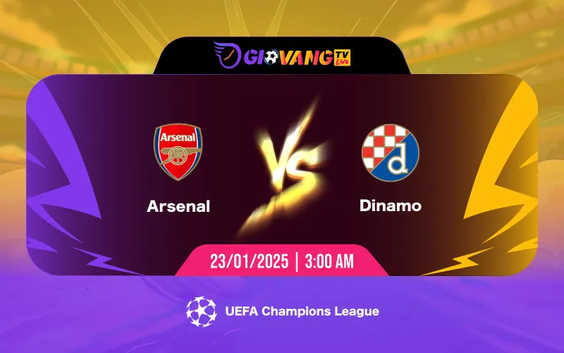 Soi kèo Arsenal vs D Zagreb 03h00 ngày 23/01/2025