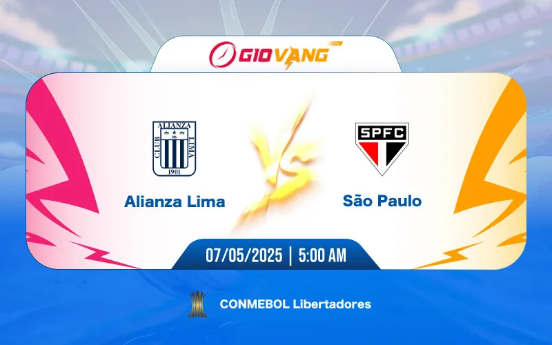 Soi kèo Alianza Lima vs Sao Paulo 05h00 ngày 07/5/2025 - Cup CLB Nam Mỹ