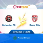 Soi kèo Bohemians vs Derry City 01h45 ngày 31/5/2025 - VĐQG Ireland
